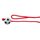Moosgummiball mit Schnur Weis Schwarz 6 cm