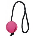 Moosgummiball mit Schnur Lila Schwarz 6 cm