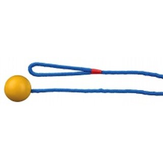 Wurfball mit Schnur Gelb 6,5 cm