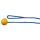 Throw ball with cord yellolw 6,5 cm