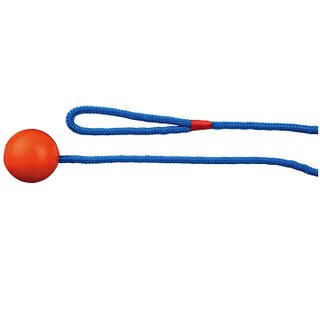 Wurfball mit Schnur Orange 6,5 cm
