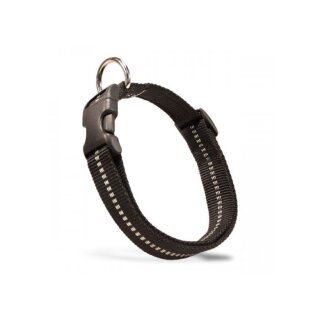 Halsband S Schwarz mit blauen Streifen