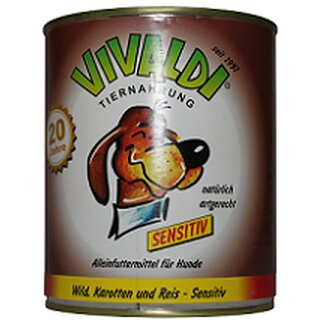 Vivaldi Sensitive Game, Carrots &amp; Rice - 820 g can