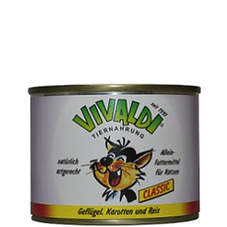 Vivaldi Poultry, Carrots &amp; Rice - 195 g can