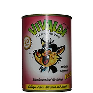 Vivaldi Gefl&uuml;gel, Leber, Karotten &amp; Nudeln - 400 g Dose