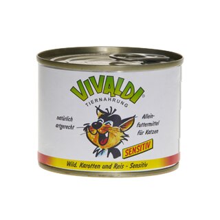 Vivaldi Sensitiv Wild, Karotten &amp; Reis - 195 g Dose